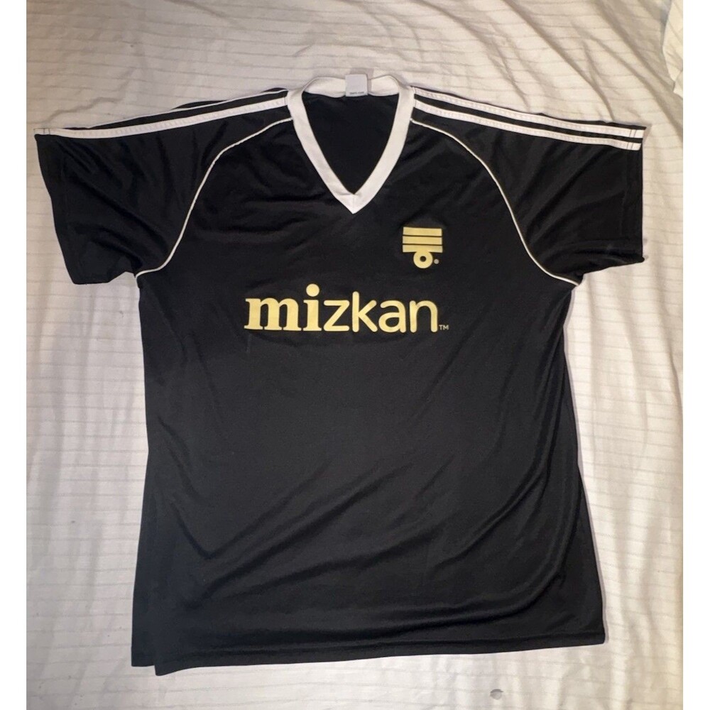 Black XXXL Unisex Mizkan Soccer Jersey